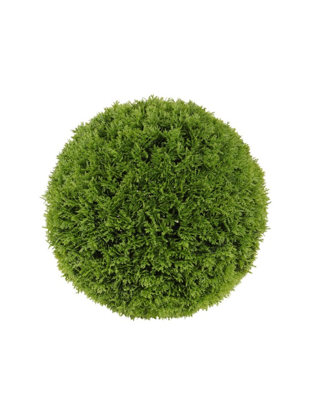 KUGEL DEKO CYPRES GRÜN ASSEMBLER DIA 27CM