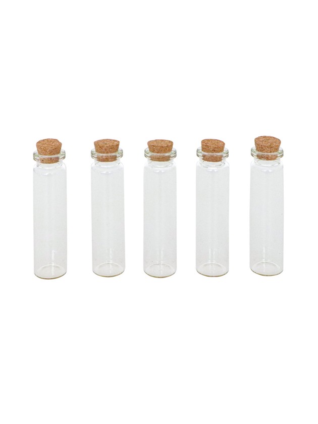 BEUTEL 5 REAGENZGLAS. DIA 2.2CM X 7.4CM