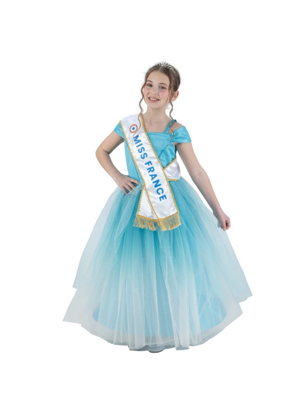 ROBE BLEUE MISS FRANCE © 128CM