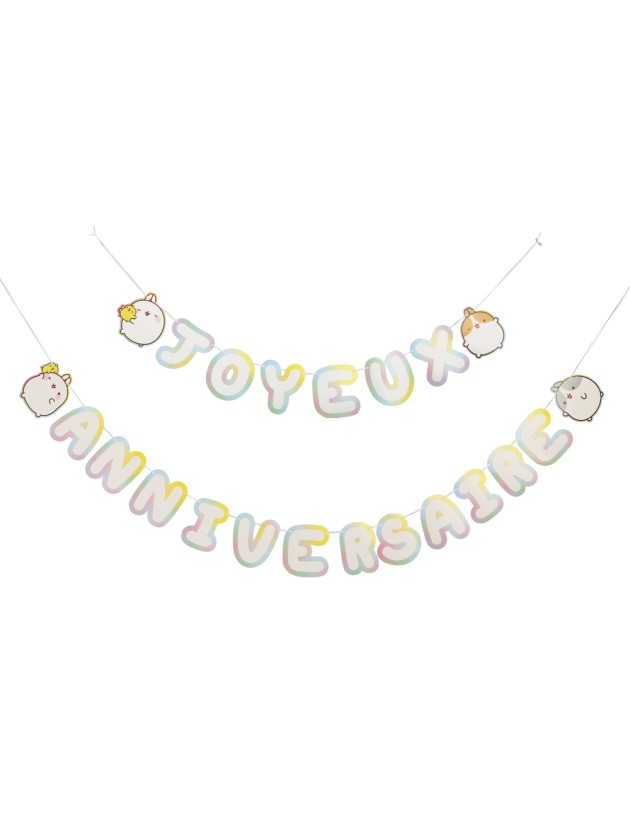 GUIRLANDE JOYEUX ANNIVERSAIRE MOLANG © 250CM X 18CM