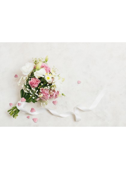 SACHET 50 G COEURS 3D A DISP ROSE PASTEL 2CM/1.5CM