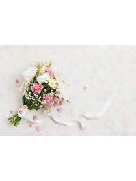 BAG OF 50GR 3D HEARTS TO DISPERSE PASTEL PINK 