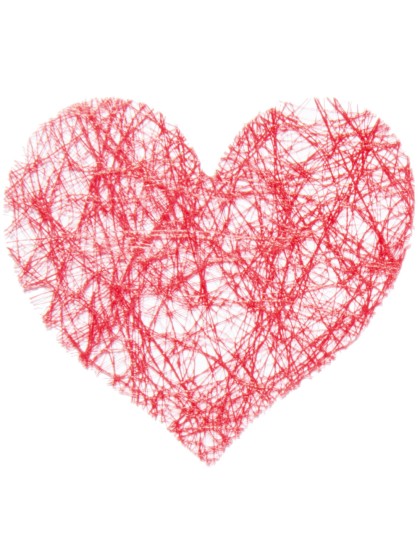 BAG OF 100 RED HEARTS ROMANCE TO DISPERSE 4CM