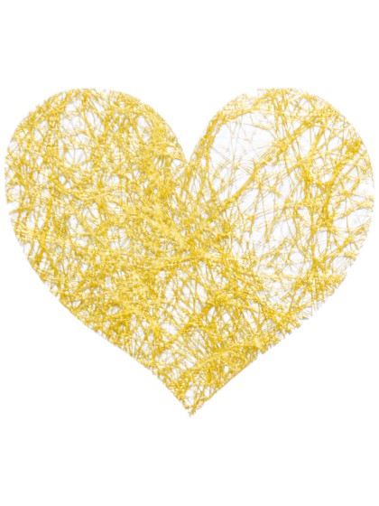SACHET 100 COEURS ROMANCE A DISPERSER OR METAL 4CM