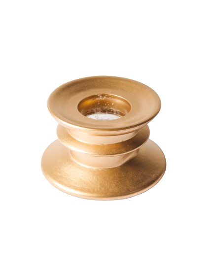 BOUGEOIR SUEDE OR DIA 6CM X 4CM