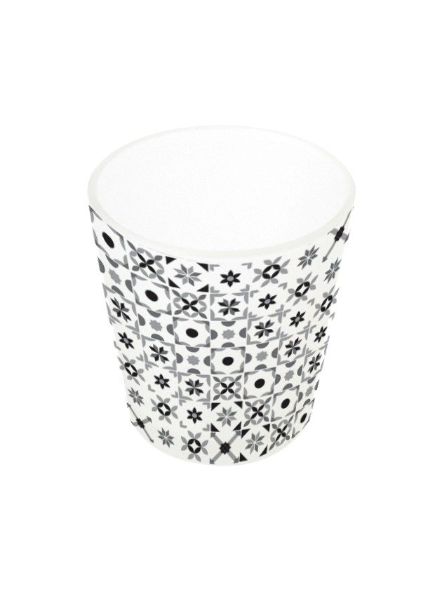 BOUGEOIR VERRE MAJOLIQUE DIA 5.6CM X 6.8CM