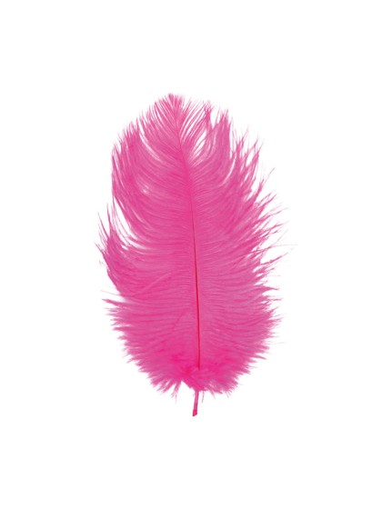 BEUTEL 2 STRAUSSENFEDER FUCHSIA 30-35CM
