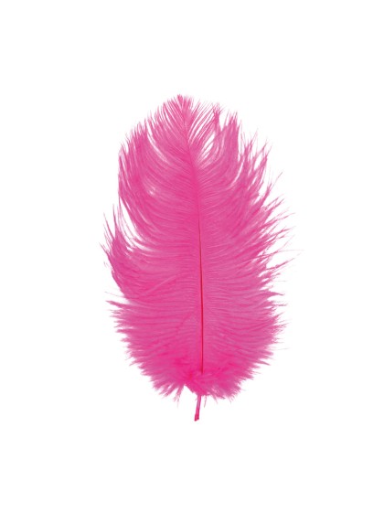 1 STRAUSSENFEDER FUCHSIA 55-60CM