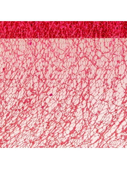 RED GLITTERED TABLE RIBBON 10CM X 5M