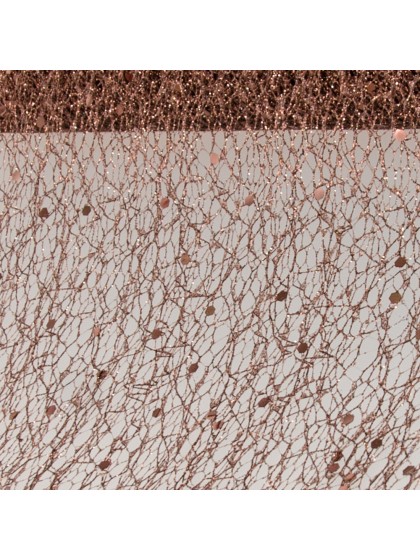 RUBAN DE TABLE GLITTER CHOCOLAT 10CM X 5M