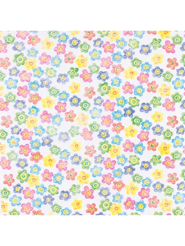 MIXED COLOURS FLOWERS TABLE RUNNER 30CM X 5M