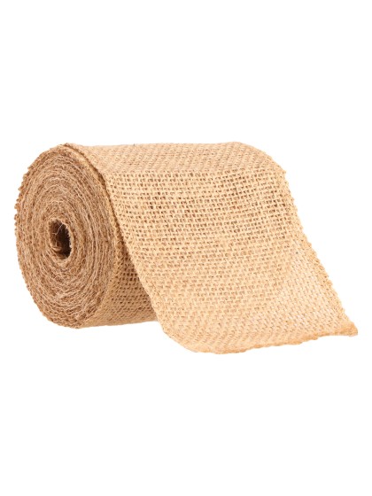 NATURAL JUTE TABLE RIBBON 9.5CM X 5M