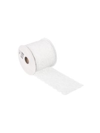 WHITE LACE COTTON RIBBON 7CM X 2M