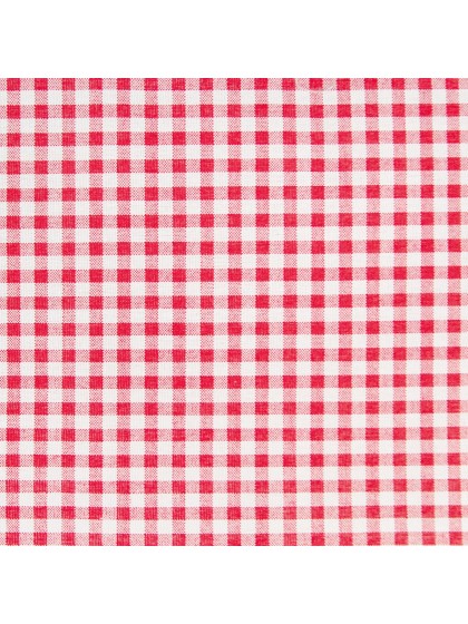 CHEMIN DE TABLE EFFET LIN VICHY ROUGE 28CM X 5M