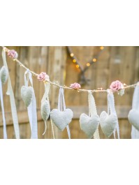 WHITE COTTON LACE RIBBON 2CM X 2M