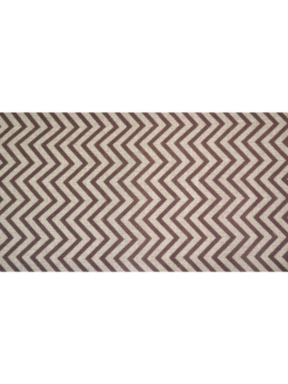 CHEMIN DE TABLE JUTE CHEVRONS BRUN 28CM X 5M