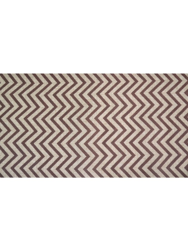 CHEMIN DE TABLE JUTE CHEVRONS BRUN 28CM X 5M