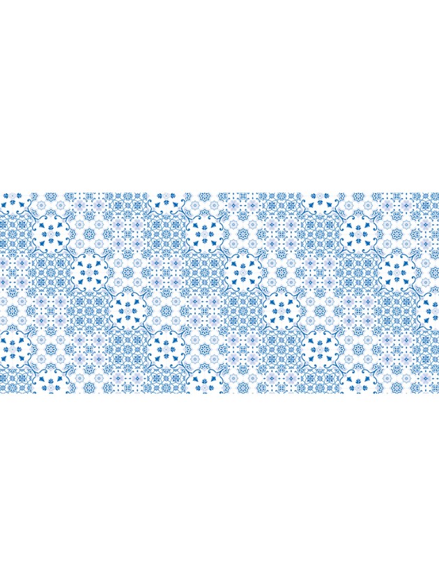 CHEMIN DE TABLE ROMANCE AZULEJOS 30CM X 5M