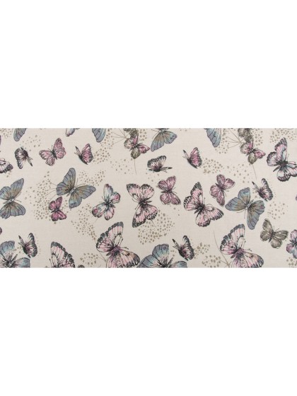 BUTTERFLIES LINEN TABLE RUNNER 28CM X 5M
