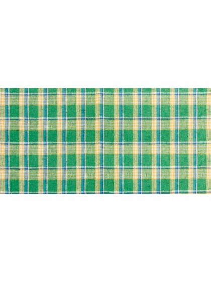 GREEN MADRAS LINEN TABLE RUNNER 28CM X 5M