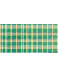 CHEMIN DE TABLE LIN MADRAS VERT 28CM X 5M