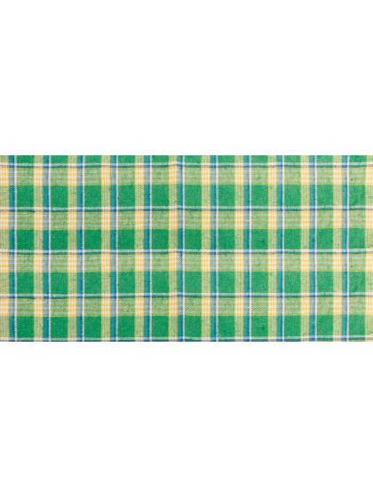 TISCHDECKE LEINEN MADRAS GRÜN 140CM X 240CM