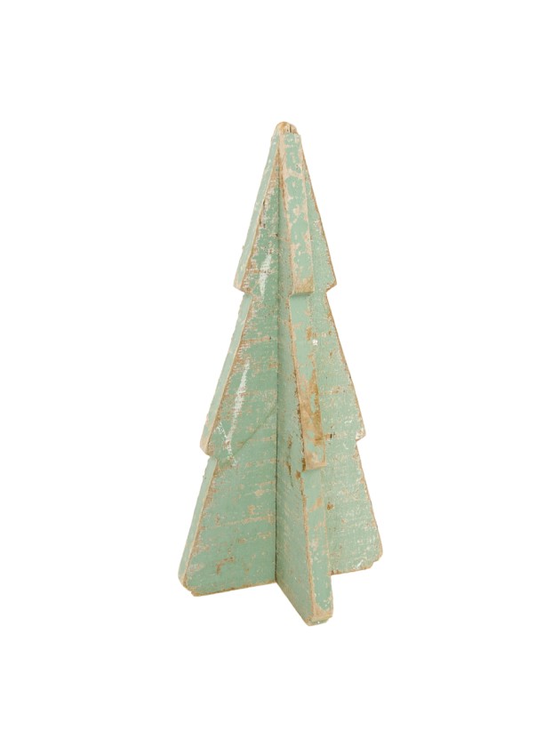 SAPIN 3D EFFET VIEILLI VERT 16CM X 16CM X 33.5CM