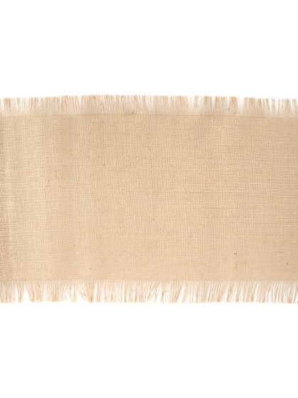 CHEMIN DE TABLE JUTE NATUREL FRANGE 29CM X 5M