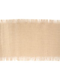 CHEMIN DE TABLE JUTE NATUREL FRANGE 29CM X 5M