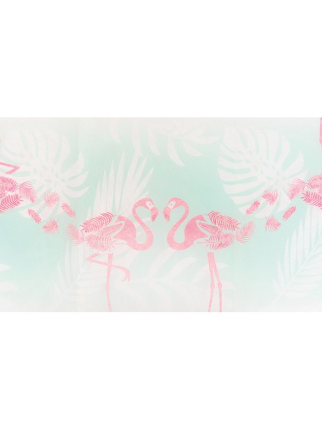 CHEMIN DE TABLE ROMANCE FLAMANT ROSE 29CM X 5M