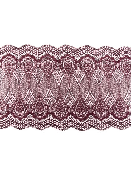 CHEMIN DE TABLE DENTELLE PERSAN BORDEAUX 18CM X 5M