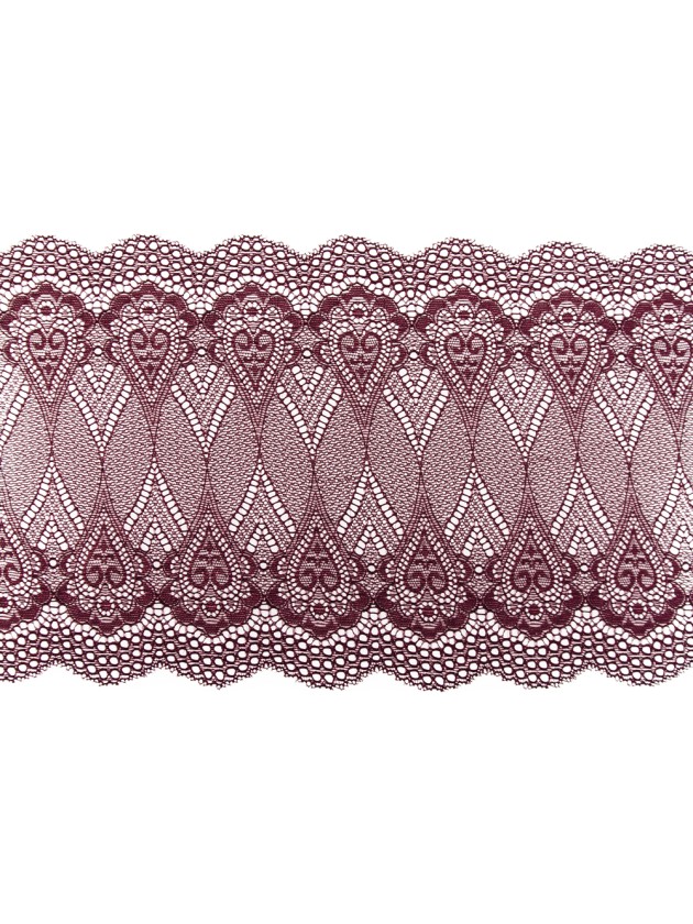 TABLE RUNNER PERSIAN LACE BURGUNDY 18CM X 5M