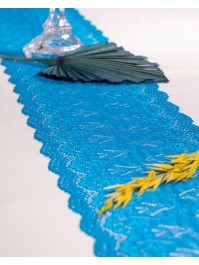 TISCHLÄUFER SPITZE PERSAN BLAU PETROLE 18CM X 5M