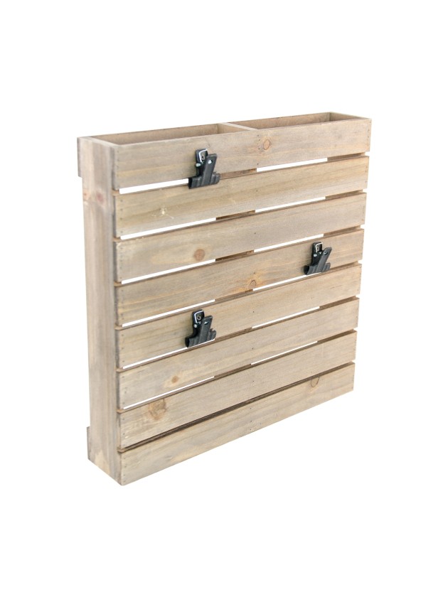DECO MURALE PALETTE AV PINCES 29.5CM X 29.5CM X 7.5CM