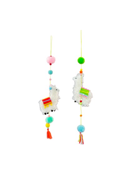 SUSPENSION LAMA POMPONS 2ASS 54CM