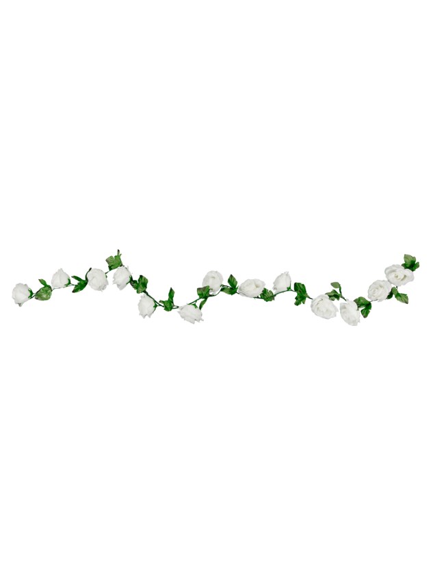 GUIRLANDE ROSES BLANC 220CM