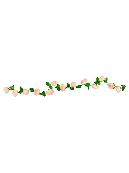 GUIRLANDE ROSES ROSE 220CM