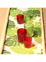 BOUGEOIR ART DECO VERT LIME DIA 6.7CM X 7.8CM