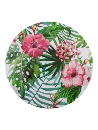ASSIETTE DECO FLEURS TROPICALES DIA 33CM X 1.5CM