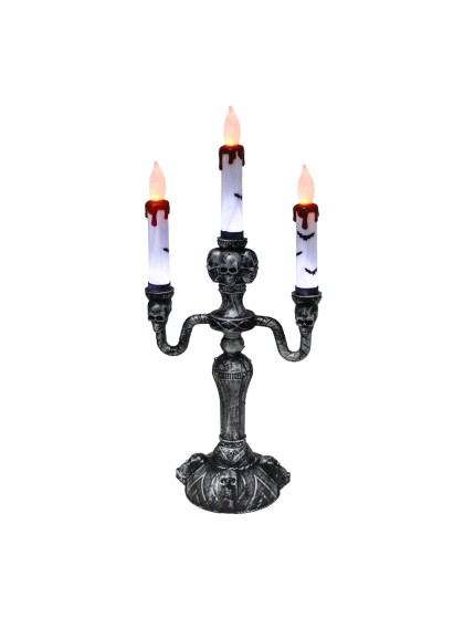 CANDELABRE LUMINEUX 3 BRANCHES 17.5CM X 10CM X 40CM