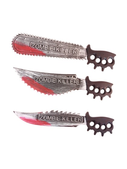 SÄGE HAND ZOMBIE KILLER BLUTVERSCHMIERT - 3 MOD. SORT. 50CM