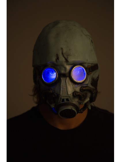 MOON INVASION LATEX MASK BLUE LED 