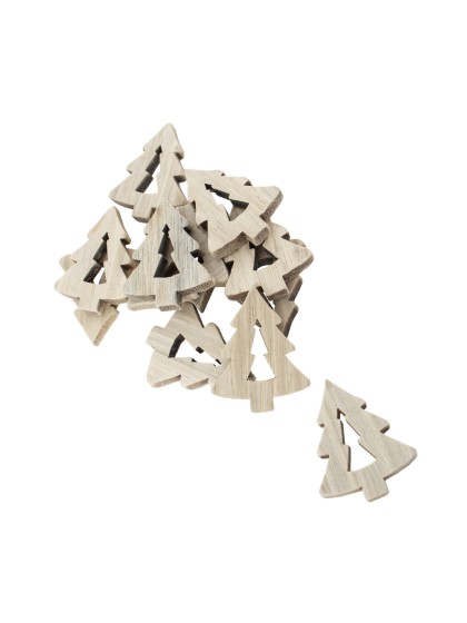 SET 12 SAPINS BOIS A DISPERSER 4CM