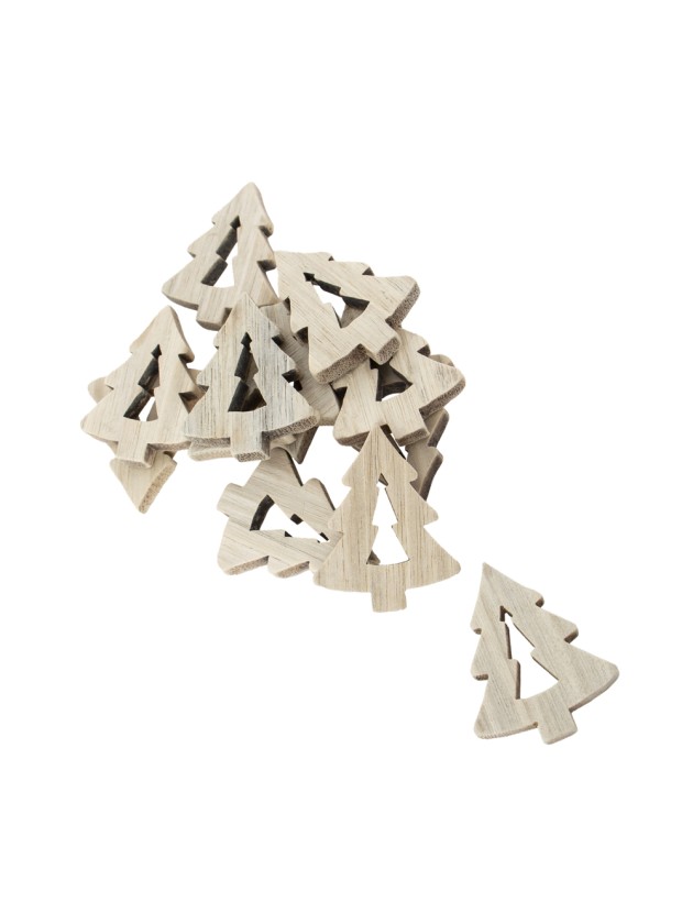 SET 12 SAPINS BOIS A DISPERSER 4CM