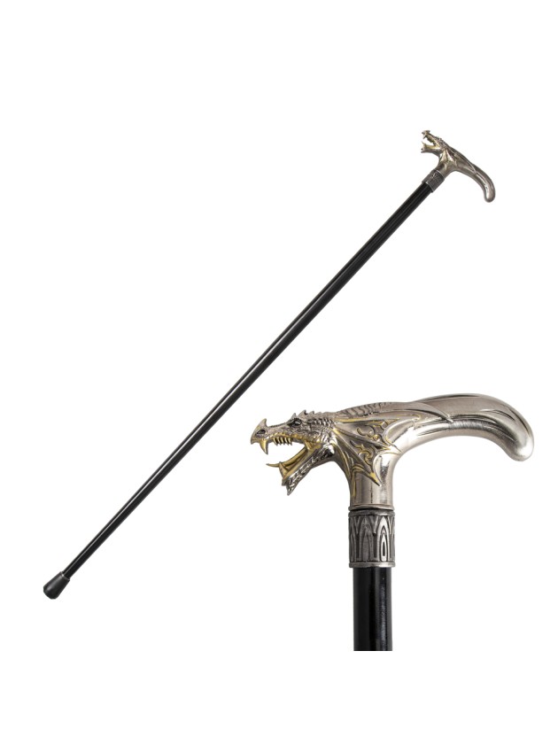 STOCK METALL DRACHE 93CM