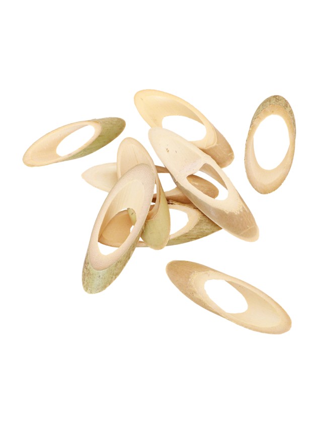 SET 24 RONDS DE SERVIETTE BAMBOU 12CM X 3.5CM X 1CM