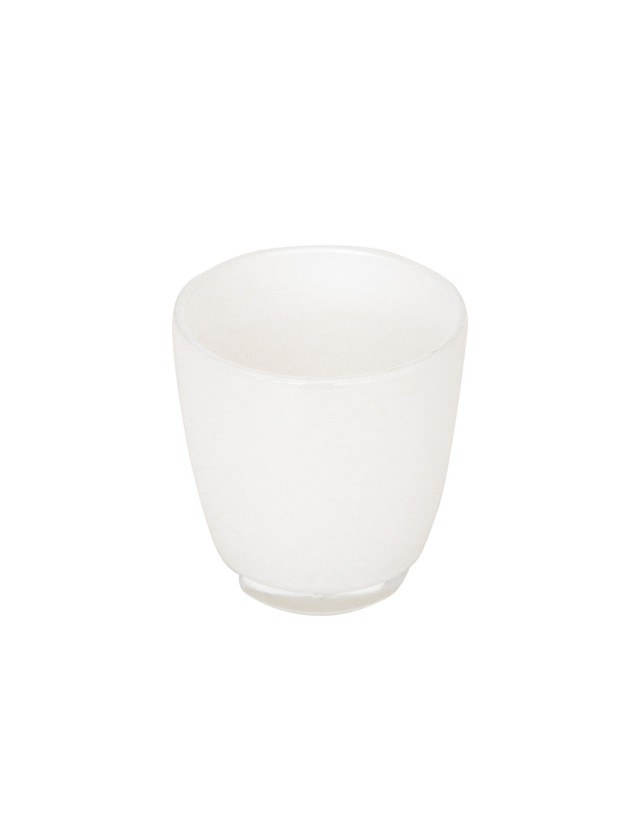 PHOTOPHORE VERRE BLANC PERLE DIA 8.5CM X 9CM