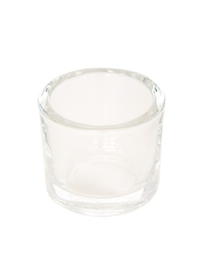 BOUGEOIR VERRE ROND TRANSPARENT DIA 6.5CM X 5.7CM