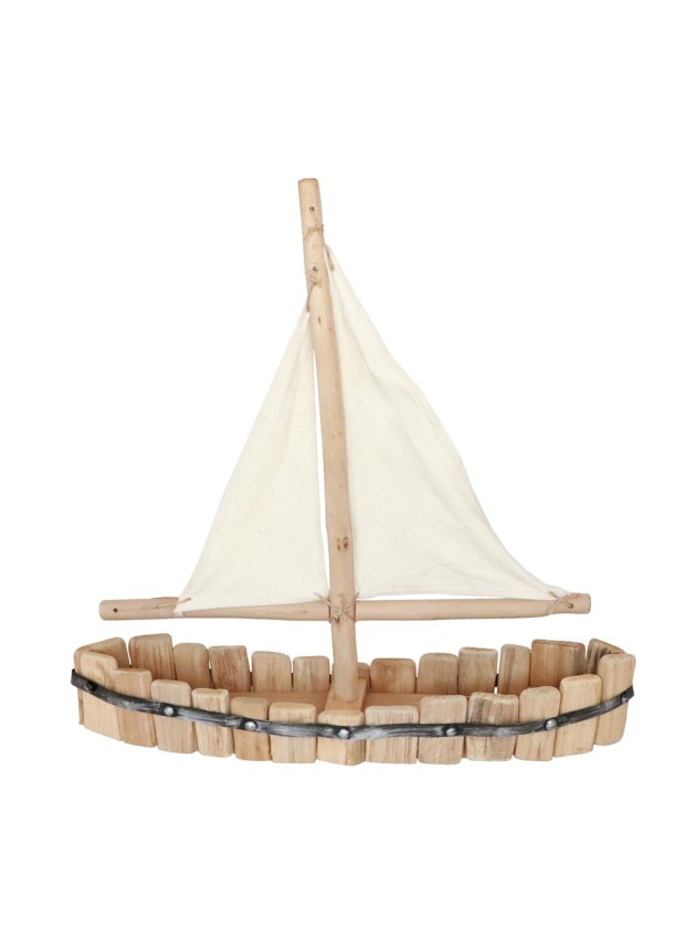 BATEAU BOIS/METAL GM 49CM X 13CM X 47CM
