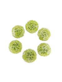 LOT 6 BOULES DECO HERBE DIA 8CM